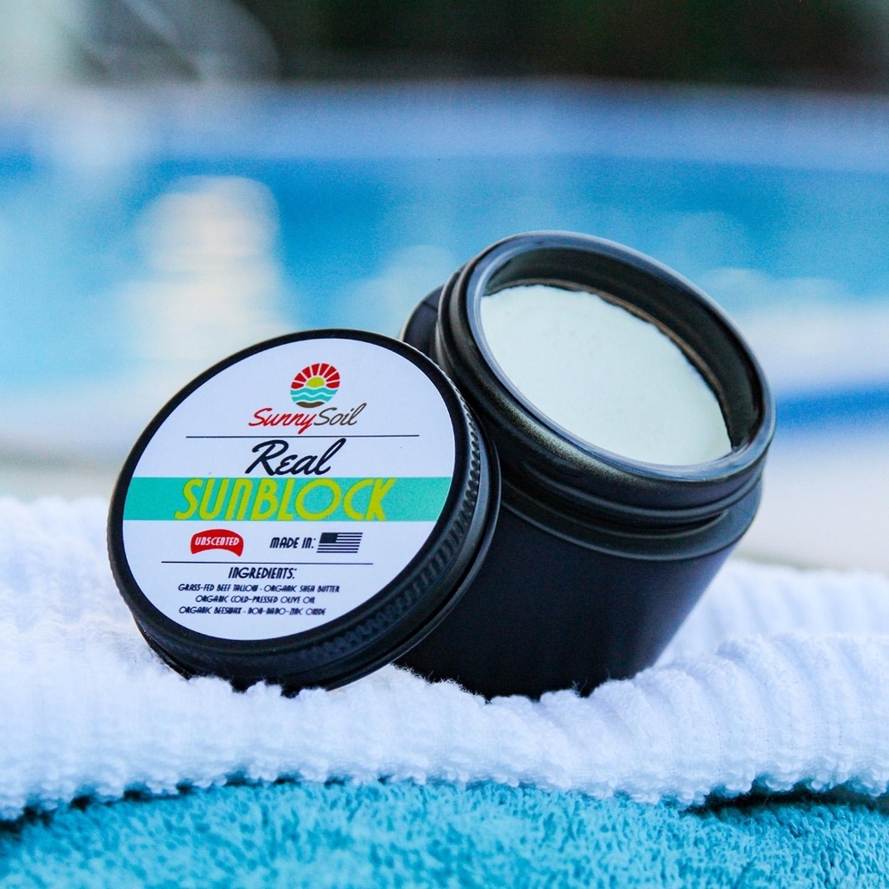 NEW SUNNY SOIL PRODUCTS!Tallow Unscented Sunblock Made with REAL Ingredients-4oz